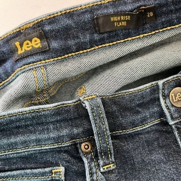 Free People X Lee High Rise Flare Jean - Picture 8 of 9